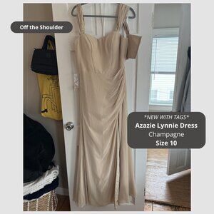 *NEW* Azazie Lynnie Dress in Champagne - Size 10